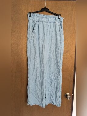 Light Blue Flowy Women's Pants